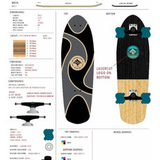 Shark Wheel Beach Life 30.5" Surfskate Skateboard - Longboards USA