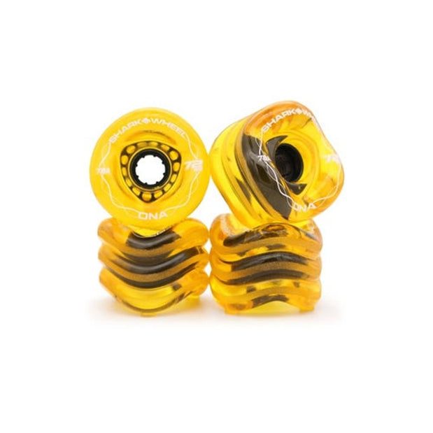 Wheels Shark DNA 78a 72 Mm – Lot De 4 Roues Longboard Saphir, Formule Rapide & Grip Exceptionnel, Idéales Routes Irrégulières & Pluie