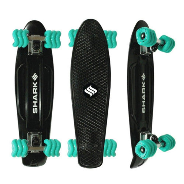 Shark Wheel Polyboard Black 22" Complete Skateboard - Longboards USA
