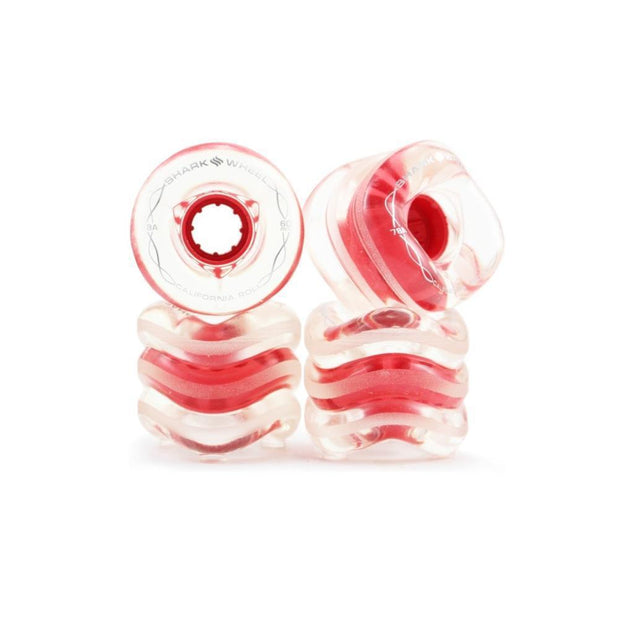 Shark Wheels Clear With Red Hub California Roll 60mm 78a - Longboards USA