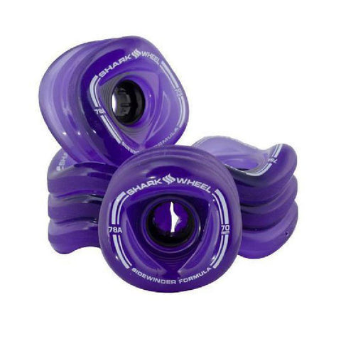 Shark Wheels Longboard Transparent Purple Sidewinder 70mm 78a - Longboards USA