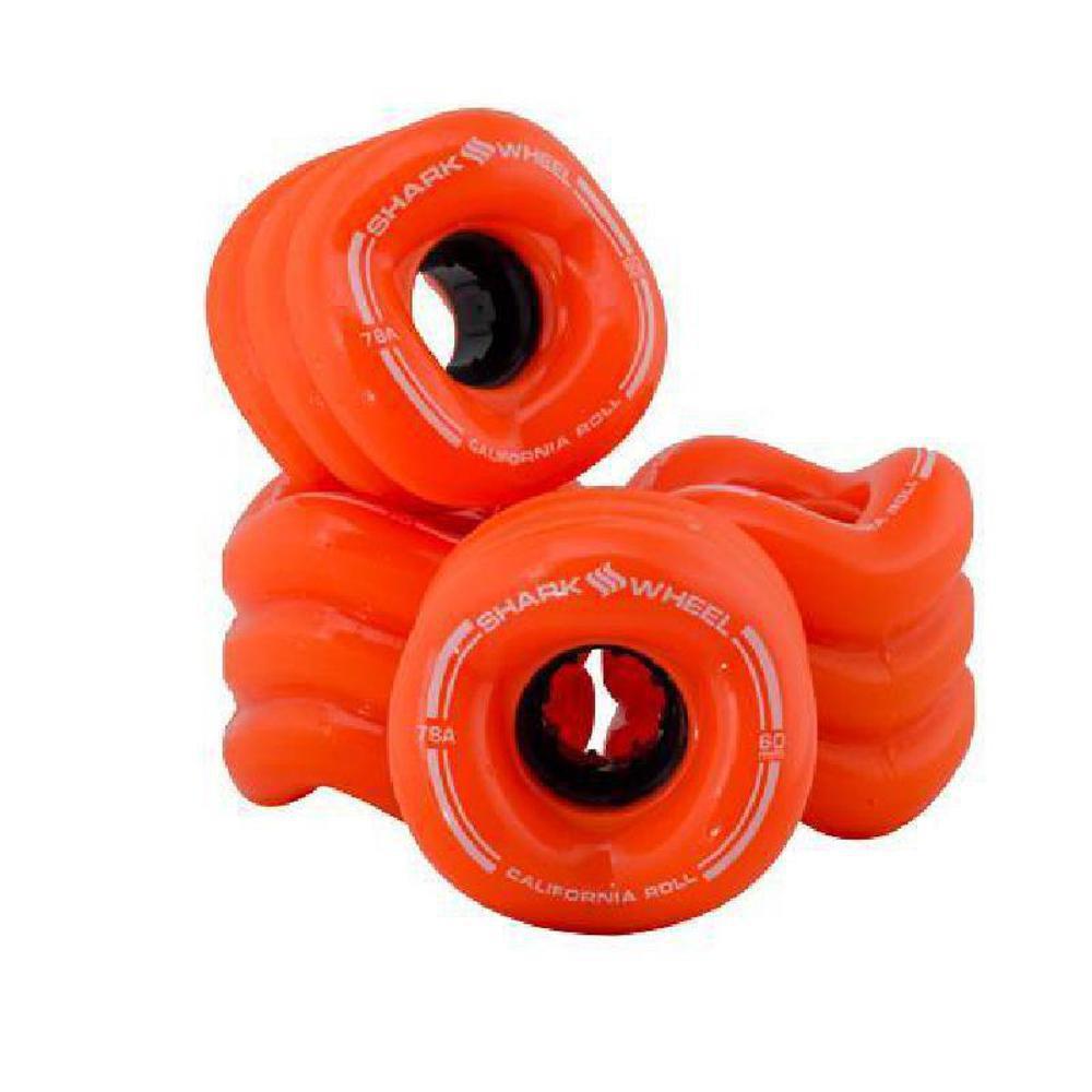 美品【Shark Wheel】オレンジ 60mm CALIFORNIA ROLL 60mm skateboard wheel