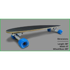 Shiver Smoke Pintail Longboard 38 inch with Shark Wheels - Longboards USA