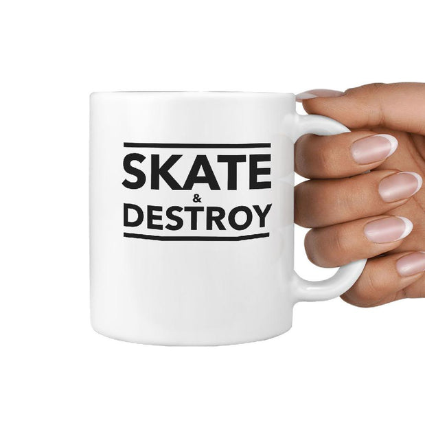 Skate & Destroy - Coffee Mug Gift for Skateboarder - Longboards USA