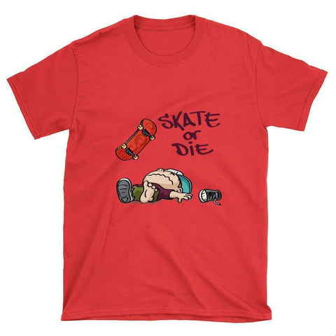 Skate or Die Airbrushed Personalized Skateboard Shirt unisex T-Shirt / adult L / White