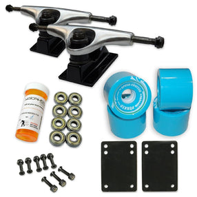 Skateboard Starter Combo Kit - 62mm Wheels - 2 tone trucks - Longboards USA
