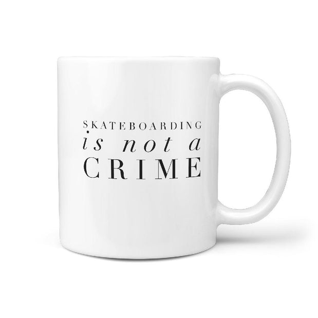 Skateboarding is not a Crime - Funny Coffee Mug for Skater - Longboards USA