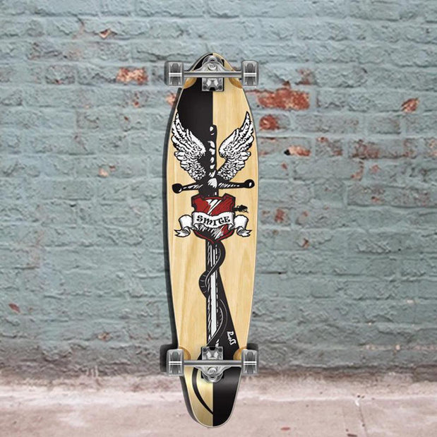 Smite 40" Kicktail Longboard from Punked Complete - Longboards USA