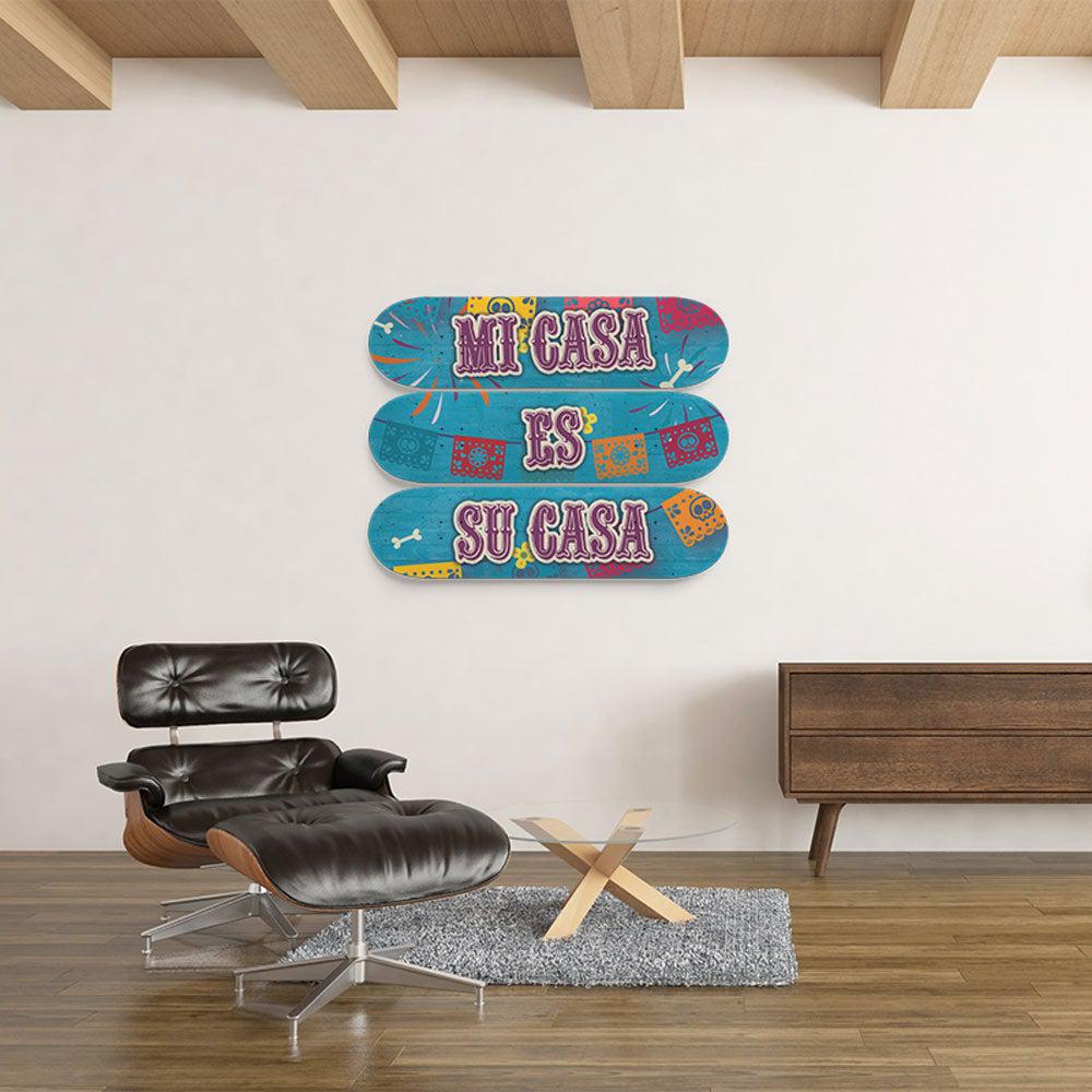 Spanish Saying Skateboard Wall Art - Longboards USA