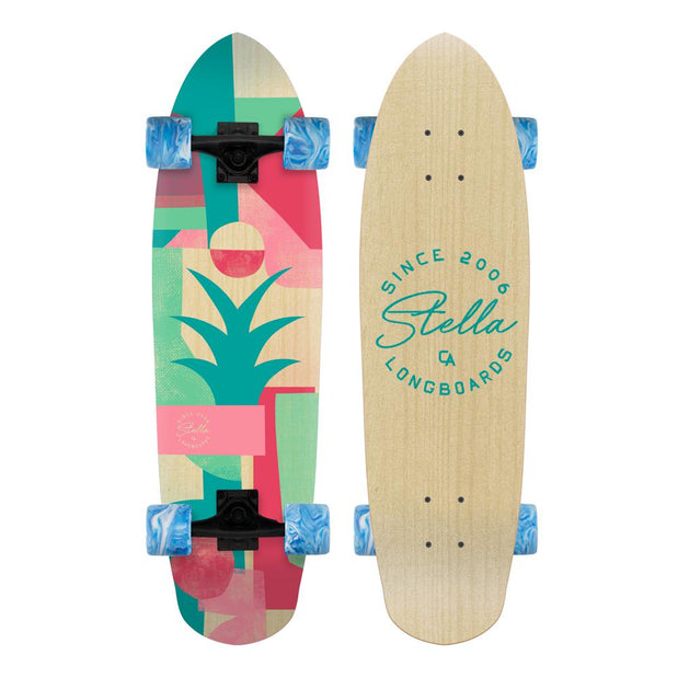 Stella 29" Beer Runner Abstract Agave Cruiser Longboard Skateboard - Longboards USA