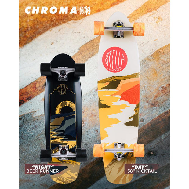 Stella Beer Runner Chroma Night 29" Cruiser Longboard - Longboards USA