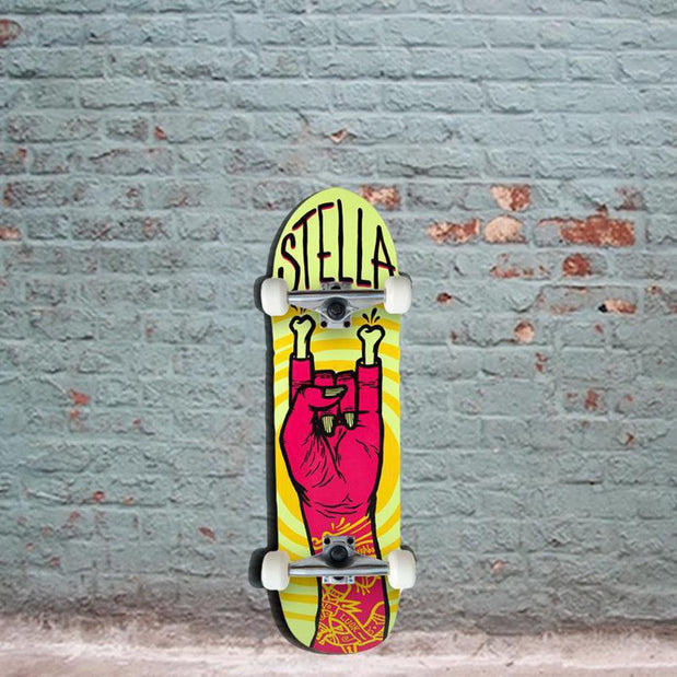 Stella Bottle Opener Hell Horns 32" Longboard Skateboard - Longboards USA