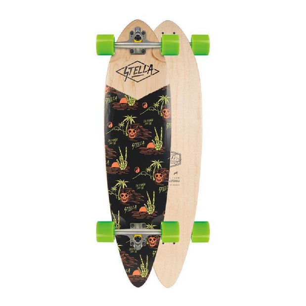 Stella Hula Blunt Nose Pintail 38" Longboard Skateboard - Longboards USA