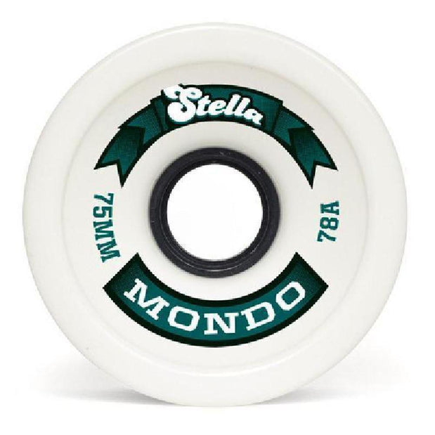 Stella Mondo Longboard Skateboard Wheels 75mm - White - Longboards USA