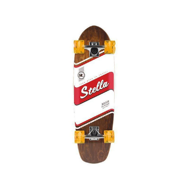 Stella Stripe Beer Runner Cruiser 29" Longboard Skateboard - Longboards USA