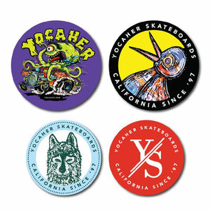 Stickers Yocaher Bird Octopus Wolf Logo - Longboards USA