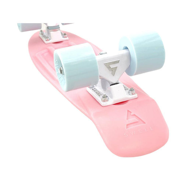 Swell 22" Complete Coral Pink White mini Skateboard - Longboards USA