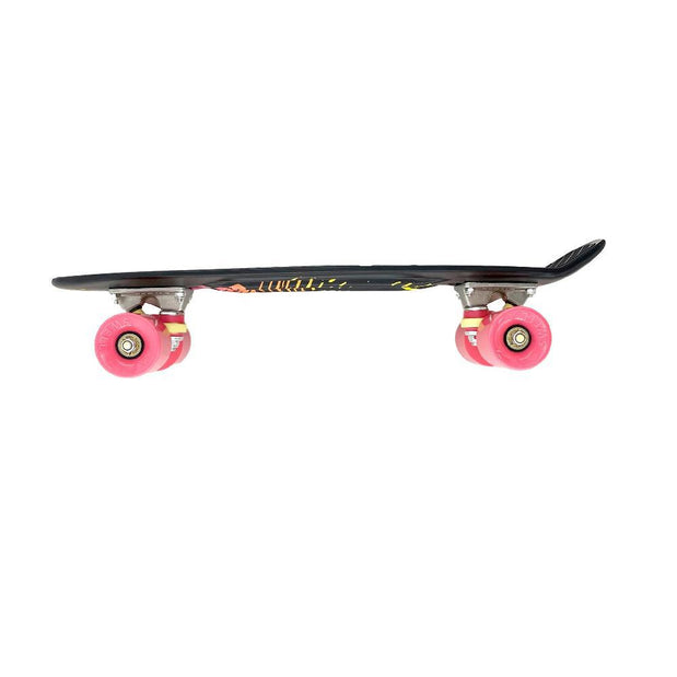 Swell 22" Complete Fishbone Black Yellow Pink mini Skateboard - Longboards USA