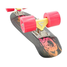Swell 22" Complete Fishbone Black Yellow Pink mini Skateboard - Longboards USA
