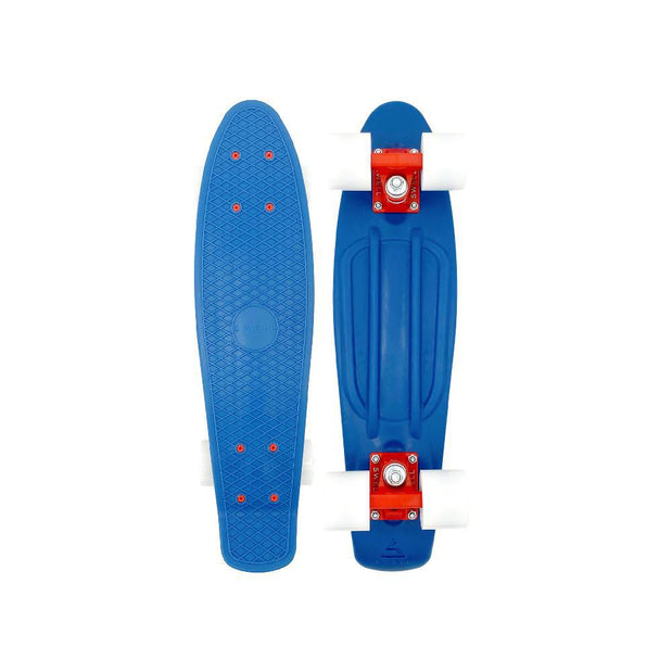 Swell 22" Complete Oceans Blue White Mini Skateboard - Longboards USA