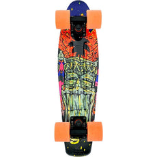 Swell 22" Complete Tiki Volcano Black Orange Mini Skateboard - Longboards USA