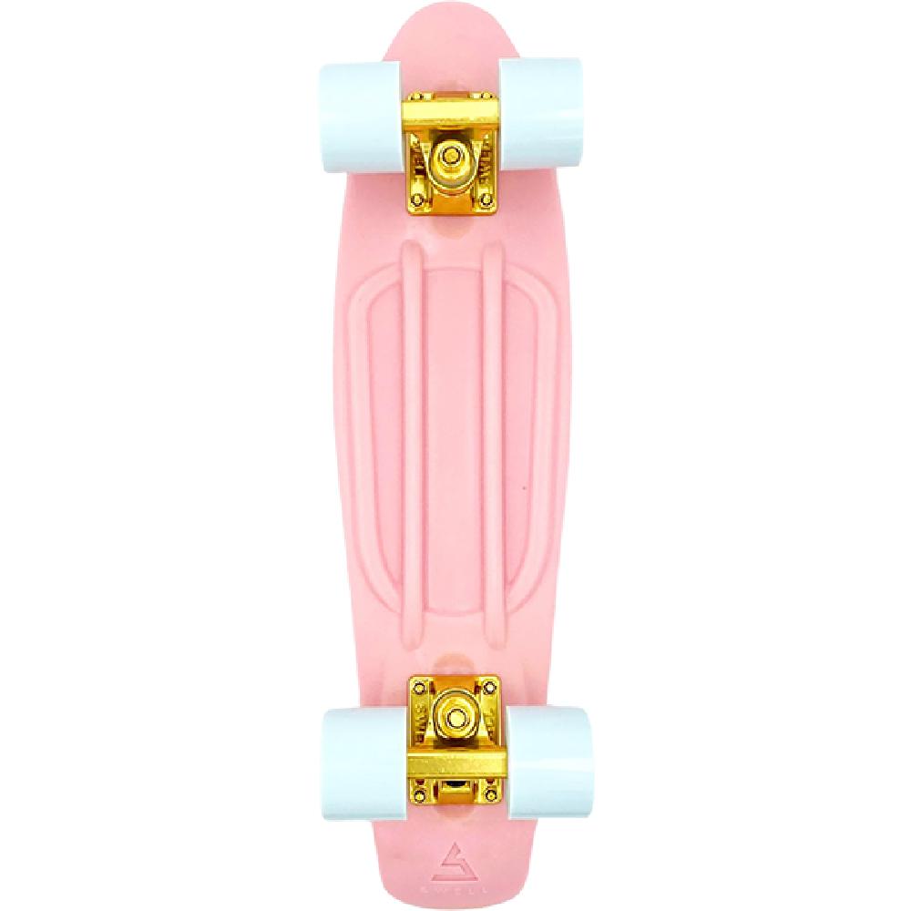 Swell Coral Pink/Gold/White 28" Cruiser Skateboard - Longboards USA