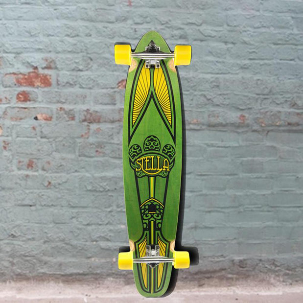 Taj Mahal Green Kicktail longboard Stella 42 inch Complete - Longboards USA