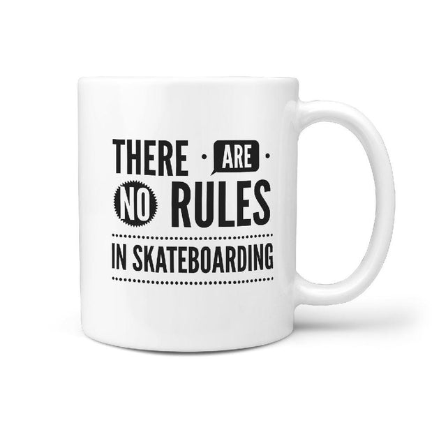 There Are No Rules in Skateboarding - Coffee Mug - Longboards USA
