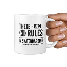 There Are No Rules in Skateboarding - Coffee Mug - Longboards USA