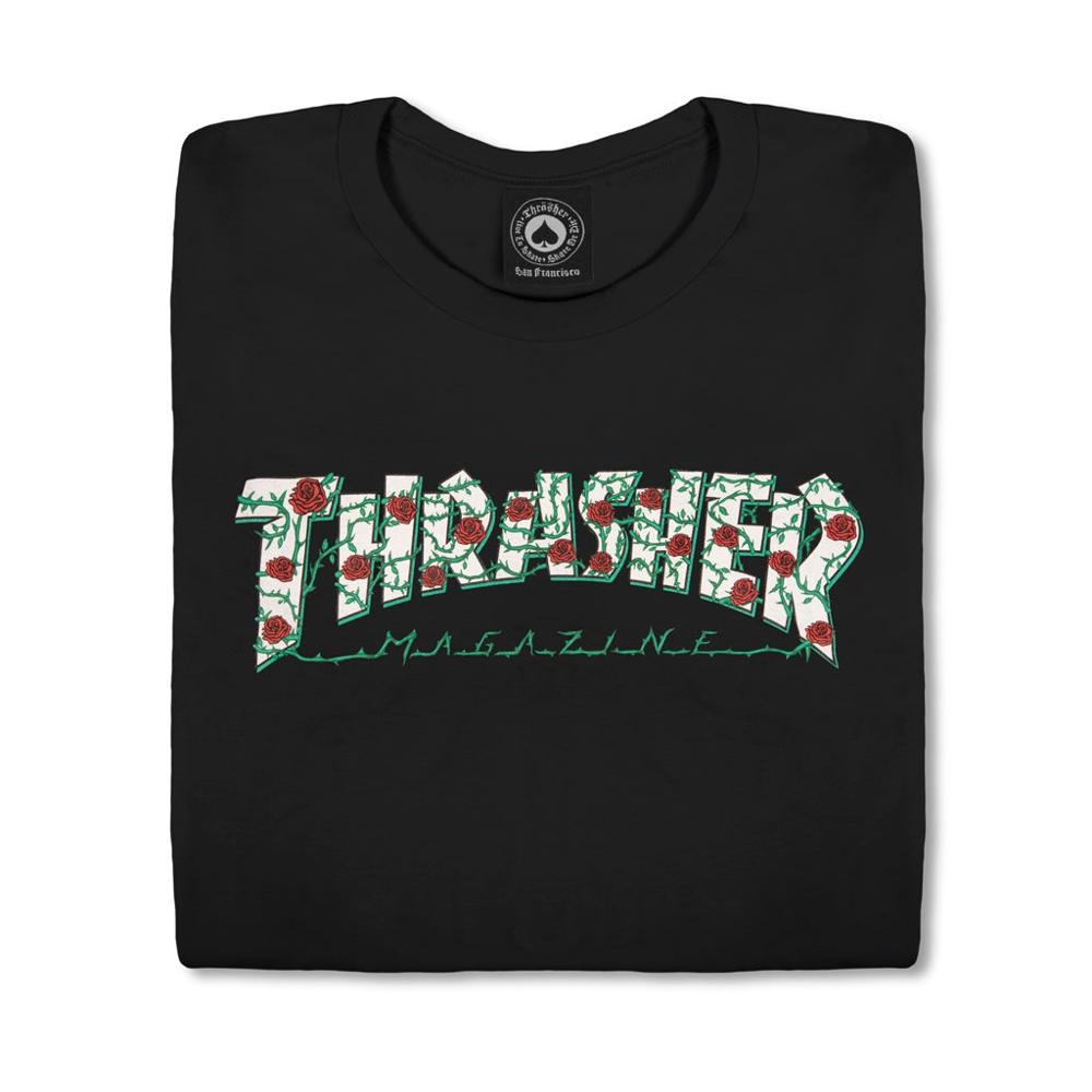 Trasher Roses Thrasher Roses Small Black T-Shirt – Longboards USA