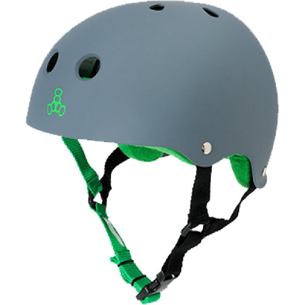 Triple 8 Sweatsaver Carbon Matte Green Skate Helmet - Longboards USA