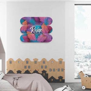 Tropical Background Skateboard Wall Art - Longboards USA