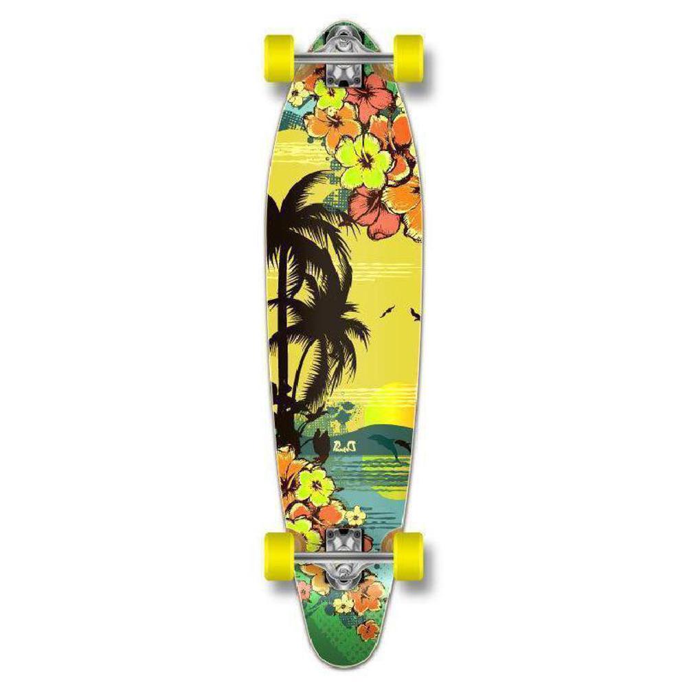 Tropical Day Kicktail Longboard 40" from Punked - Longboards USA