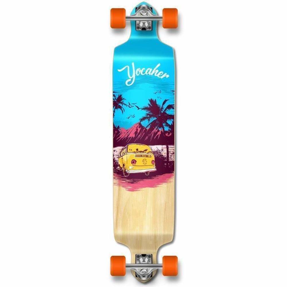Longboard Red Punked VW Blue N' Red Drop Down Longboard 41 inches Complete ...