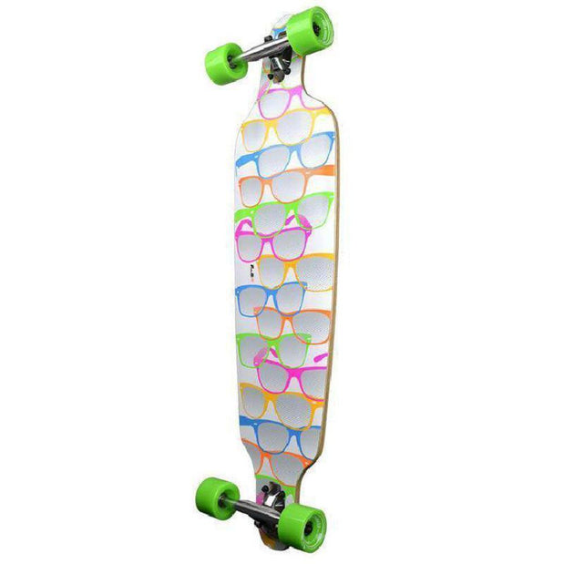 White Shades Drop Through Longboard 40" from Punked - Complete - Longboards USA