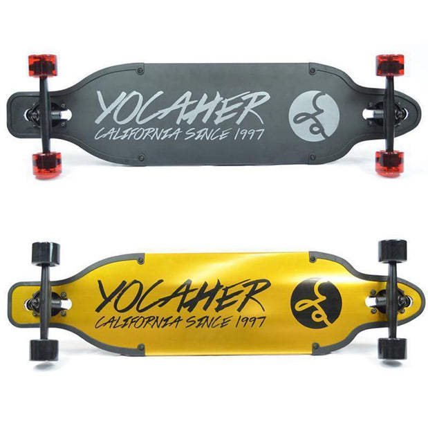 Yocaher Aluminum Drop Through Black 36" Longboard - Longboards USA