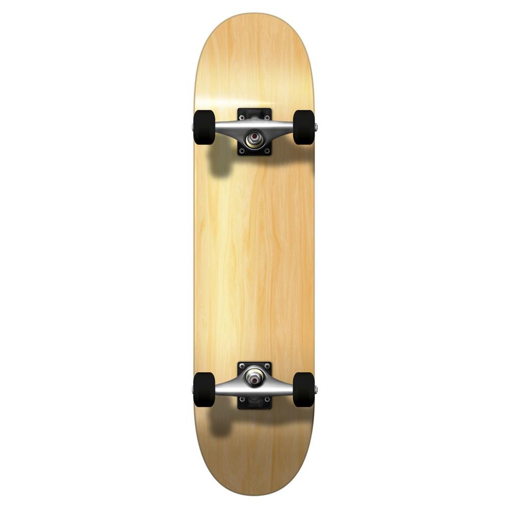 Yocaher Blank Complete 7.75" Skateboard - Natural - Longboards USA