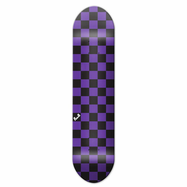 Yocaher Checker Purple - Skateboard Deck - Longboards USA