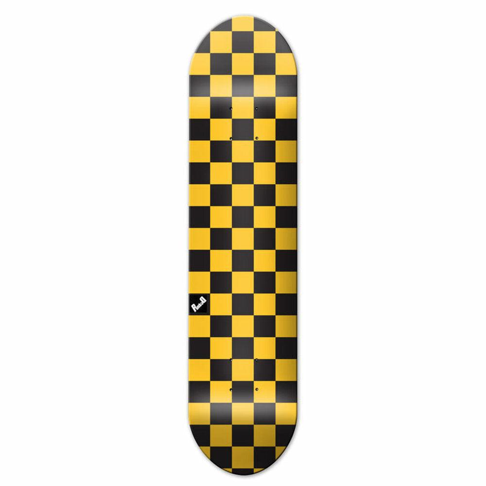 Yocaher Checker Yellow - Skateboard Deck - Longboards USA
