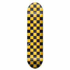 Yocaher Checker Yellow - Skateboard Deck - Longboards USA