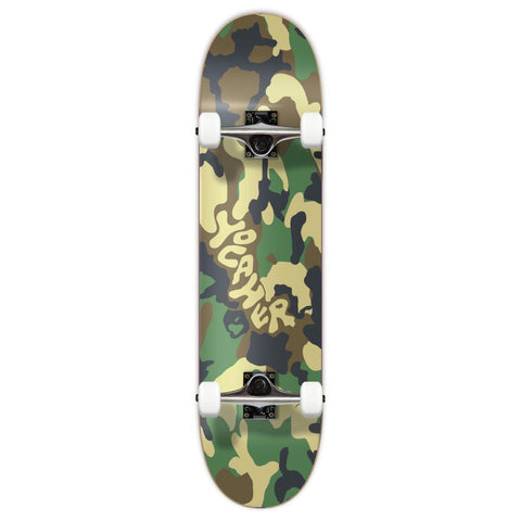 Yocaher Complete 7.75" Skateboard - Camo Series - Green - Longboards USA