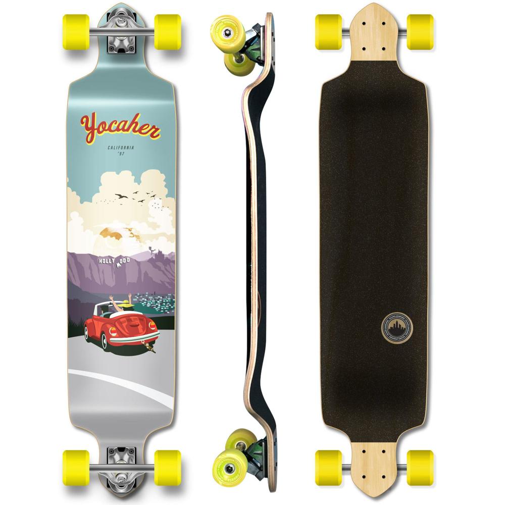 Longboard Red Yocaher Red VW Beetle Series 41