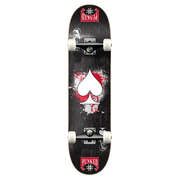 Yocaher Graphic Complete 7.75" Skateboard - Ace Black - Longboards USA