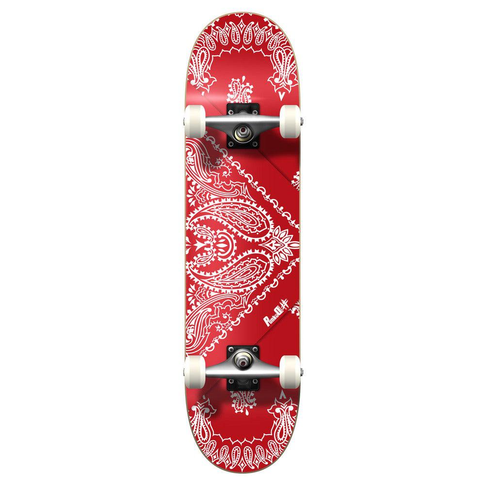 Yocaher Graphic Complete 7.75" Skateboard - Bandana Red - Longboards USA