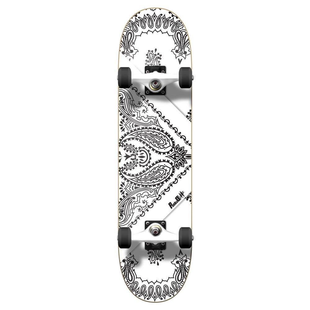 Yocaher Graphic Complete 7.75" Skateboard - Bandana White - Longboards USA