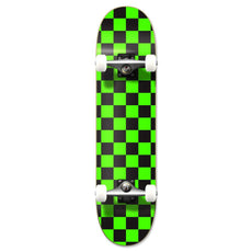Yocaher Graphic Complete 7.75" Skateboard - Checker Green - Longboards USA