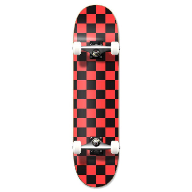Yocaher Graphic Complete 7.75" Skateboard - Checker Orange - Longboards USA