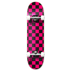 Yocaher Graphic Complete 7.75" Skateboard - Checker Pink - Longboards USA
