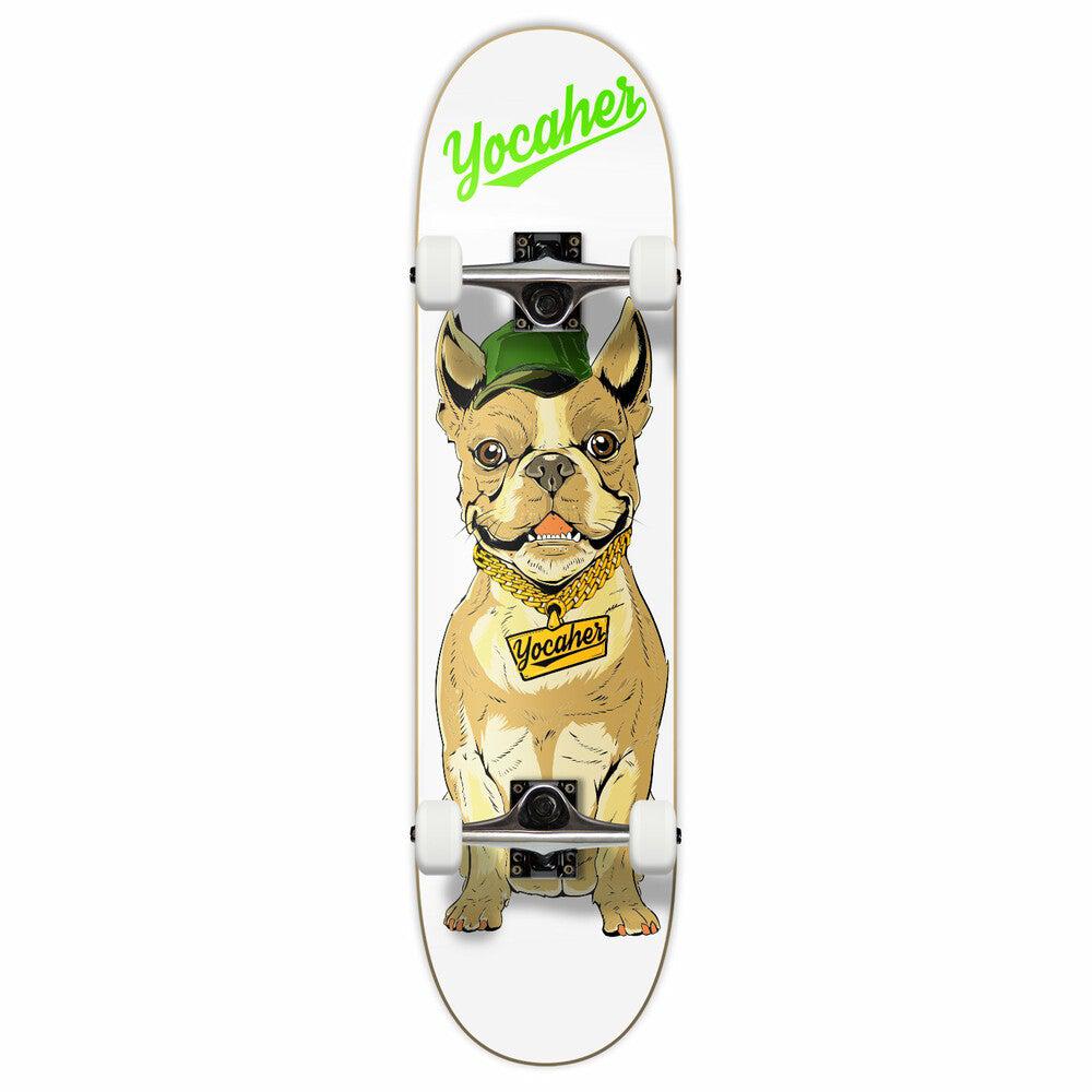 Yocaher Graphic Complete 7.75" Skateboard  - Cool Pup French Bulldog - Longboards USA