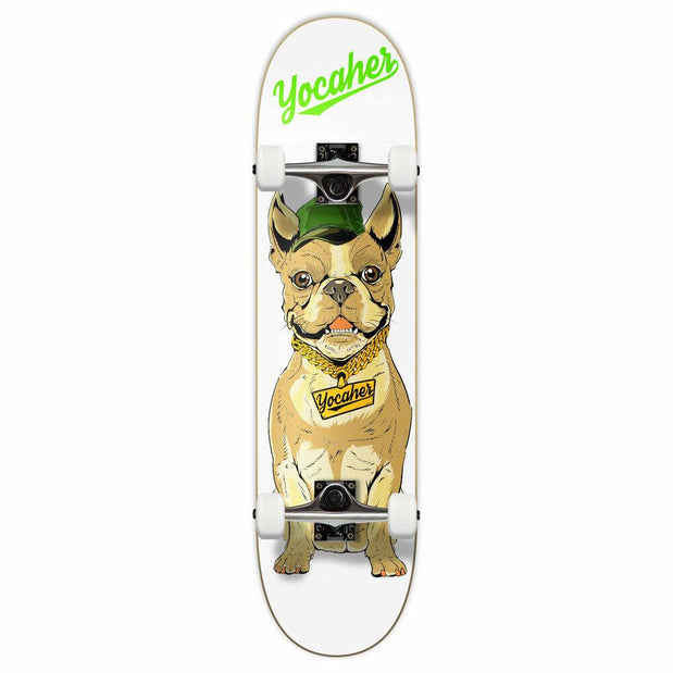 Yocaher Graphic Complete 7.75" Skateboard  - Cool Pup French Bulldog - Longboards USA